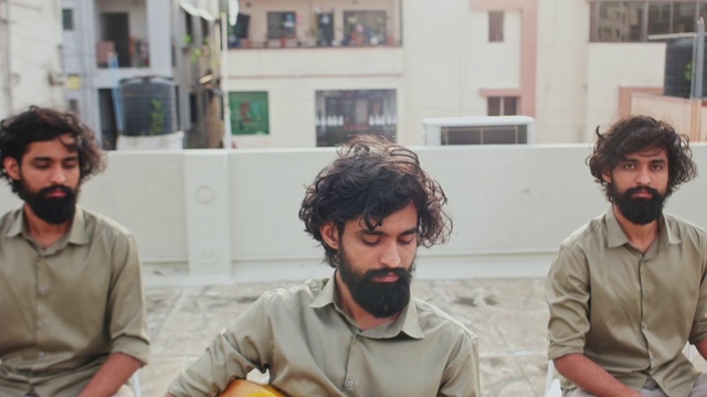 Video Reference: Hair, Face, Shirt, Beard, Eyewear, Window, Facial hair, T-shirt, Event, Snapshot