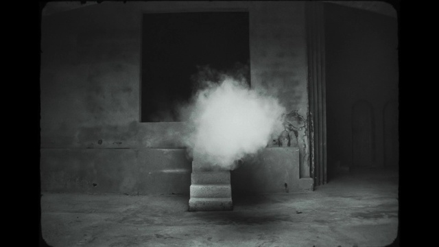 Video Reference: Rectangle, Flash photography, Black-and-white, Style, Tints and shades, Sky, Art, Font, Darkness, Monochrome photography