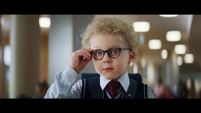 Video Reference: Glasses, Vision care, Flash photography, Happy, Dress shirt, Gesture, Eyewear, Street fashion, Collar, Tie