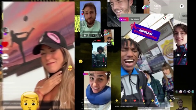 Video Reference: Face, Smile, Head, Photograph, Facial expression, Gesture, Yellow, Collage, Art, Cap