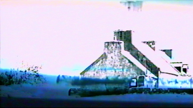 Video Reference: Sky, Paint, Tints and shades, Art, Rectangle, Display device, Magenta, Landscape, Air travel, Visual arts