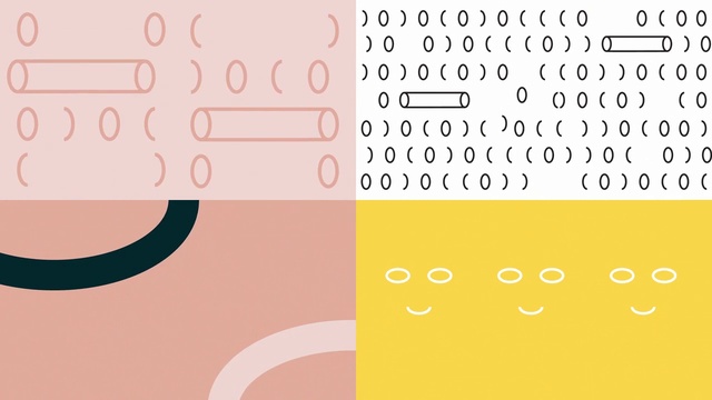 Video Reference: Font, Circle, Pattern, Parallel, Design, Number, Graphics, Happy, Peach, Brand