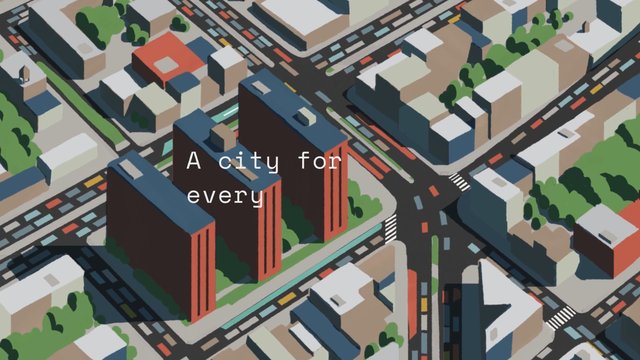 Video Reference: isometric, city, urban, buildings, roads, intersection, trees, illustration, map, aerial, architecture, district, graphic, text overlay