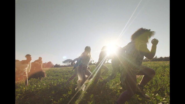 Video Reference: Sky, Plant, People in nature, Happy, Flash photography, Gesture, Sunrise, Sunset, Grassland, Lens flare