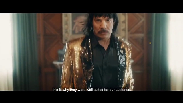 Video Reference: Flash photography, Leather jacket, Movie, Entertainment, Event, Beard, Curtain, Fun, Facial hair, Darkness