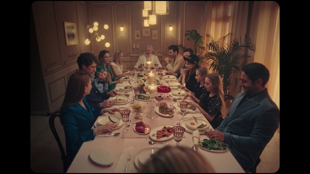 Video Reference: Table, Tableware, Stemware, Food, Drinkware, Tablecloth, Chair, Plate, Plant, Sharing