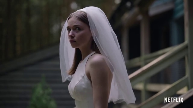 Video Reference: Face, Wedding dress, Bridal veil, Flash photography, Bridal clothing, Bride, Happy, Veil, Gown, Bridal accessory