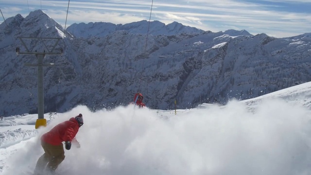 Video Reference: Cloud, Mountain, Sky, Snow, Slope, Winter sport, Ice cap, Freezing, Terrain, Mountainous landforms