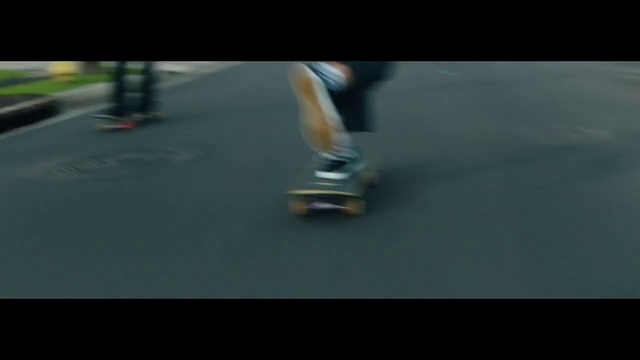 Video Reference: Sports equipment, Skateboard truck, Skateboard, Asphalt, Knee, Rolling, Skateboarder, Thigh, Kickflip, Elbow