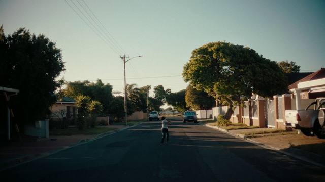 Video Reference: Sky, Plant, Street light, Cloud, Road surface, Tree, Asphalt, Mode of transport, Sunlight, Vehicle