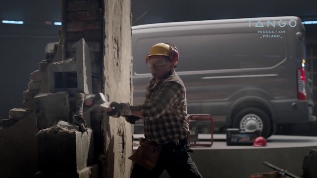 Video Reference: Workwear, Tradesman, Vehicle, Helmet, Hard hat, Tire, Asphalt, Blue-collar worker, Gas, Automotive tire