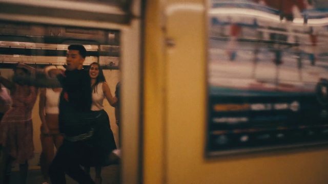 Video Reference: Flash photography, Happy, Event, Formal wear, Room, Public transport, Machine, Romance, Fun, Entertainment