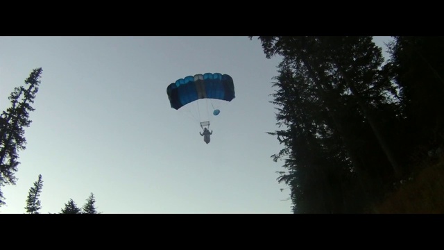 Video Reference: Sky, Atmosphere, Parachute, Tree, Paragliding, Parachuting, Windsports, Travel, Tints and shades, Air travel