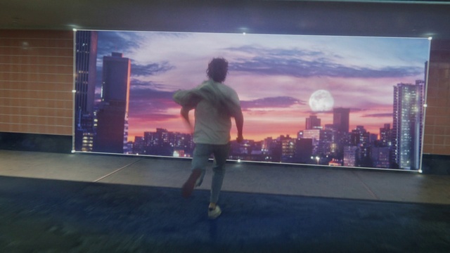 Video Reference: Cloud, Sky, Building, Flash photography, Shorts, Television set, Art, Sunset, Horizon, Dusk