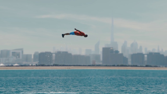 Video Reference: Water, Sky, Cloud, Aircraft, Lake, Skyscraper, Aviation, Rotorcraft, Building, Horizon