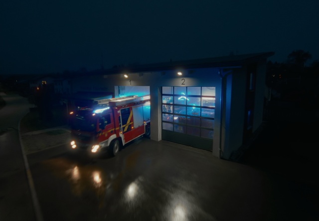 Video Reference: Tire, Automotive lighting, Wheel, Vehicle, Motor vehicle, Asphalt, Truck, Automotive exterior, Fire department, Headlamp