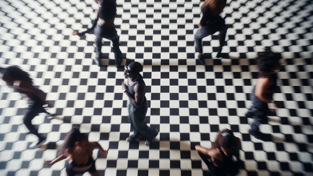 Video Reference: Photograph, White, World, Black, Flooring, Floor, Line, Entertainment, Indoor games and sports, Recreation