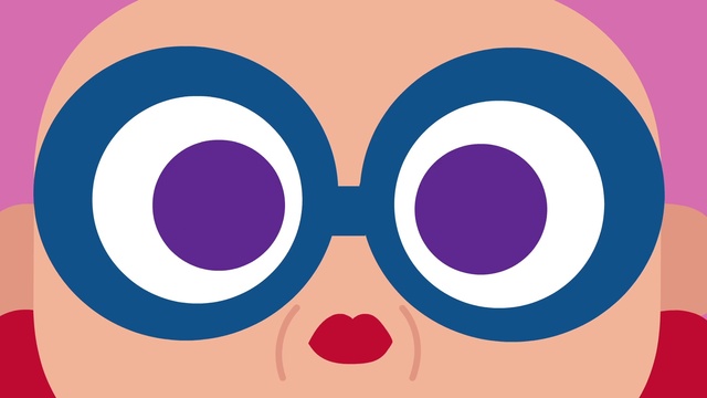 Video Reference: Vision care, Eyewear, Font, Happy, Violet, Goggles, Material property, Circle, Art, Magenta