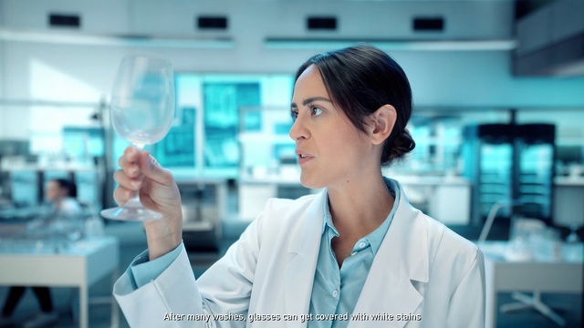 Video Reference: Tableware, Sleeve, Stemware, Eyelash, Collar, Drinkware, Dress shirt, Science, Health care, Service