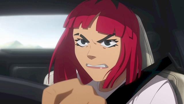 Video Reference: Hair, Hairstyle, Eyebrow, Mouth, Cartoon, Gesture, Art, Black hair, Eyelash, Cg artwork