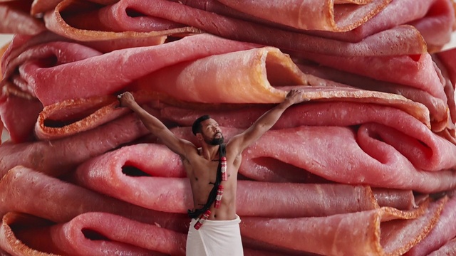 Video Reference: Food, Cuisine, Ingredient, Pink, Dish, Animal product, Plant, Meat, Close-up, Peach