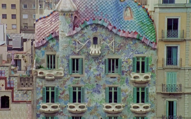 Video Reference: Window, Building, Purple, Art, Urban design, Neighbourhood, Wall, City, Real estate, Facade