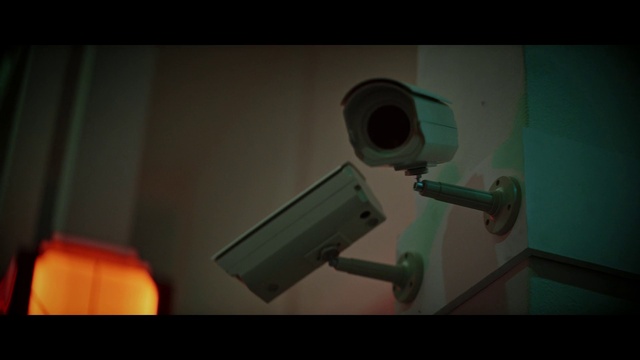 Video Reference: Surveillance camera, Wood, Tints and shades, Ceiling, Paper towel holder, Cylinder, Darkness, Circle, Still life photography, Room