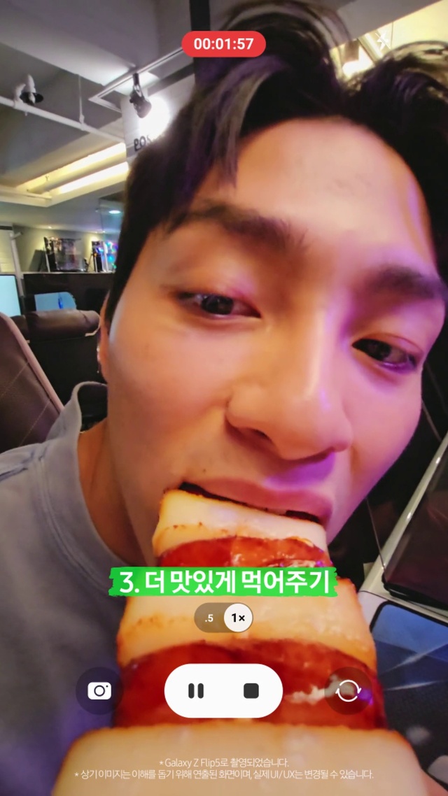 Video Reference: Nose, Lip, Food, Mouth, Eyelash, Staple food, Food craving, Biting, Junk food, Fun