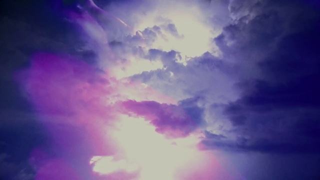 Video Reference: Cloud, Sky, Atmosphere, Purple, Cumulus, Atmospheric phenomenon, Dusk, Violet, Horizon, Electric blue