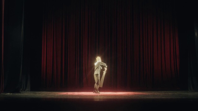 Video Reference: Theater curtain, Human body, Curtain, Entertainment, Performing arts, Event, Magenta, Darkness, Music venue, Performing arts center