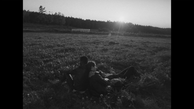 Video Reference: Sky, Atmosphere, Ecoregion, Flash photography, Gesture, Black-and-white, Sunlight, Style, Grass, Natural landscape