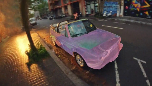 Video Reference: Tire, Wheel, Car, Vehicle, Hood, Automotive lighting, Motor vehicle, Automotive tire, Plant, Road surface