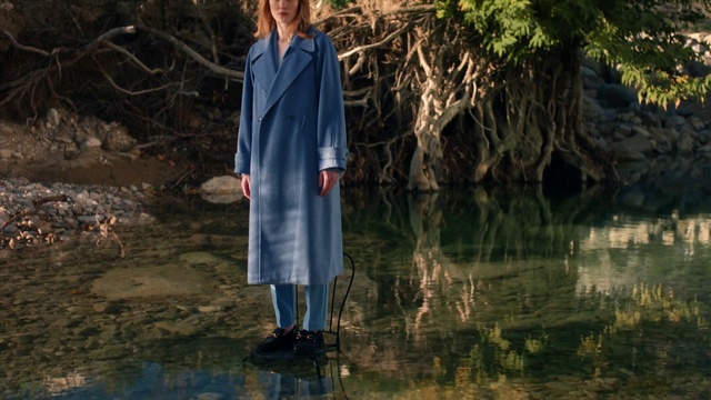 Video Reference: Water, People in nature, Plant, Flash photography, Sleeve, Grass, Natural landscape, Blazer, Lake, Fashion design