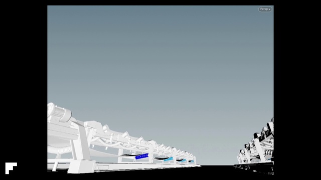 Video Reference: Rectangle, Sky, Font, Slope, Technology, Urban design, Horizon, Screenshot, Display device, City