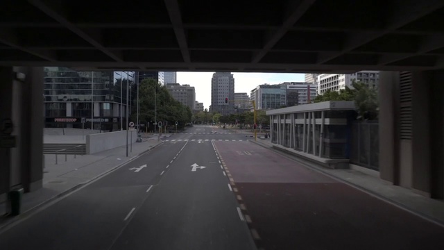 Video Reference: Building, Window, Plant, Road surface, Tree, Asphalt, Sky, Urban design, Skyscraper, City