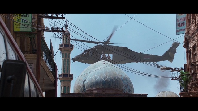 Video Reference: Sky, Electricity, Window, Building, Tints and shades, Helicopter, Aircraft, City, Helicopter rotor, Dome