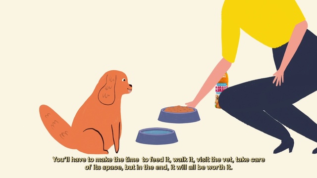 Video Reference: Dog, Carnivore, Gesture, Cartoon, Font, Sleeve, Elbow, Art, Sharing, Water