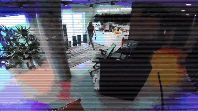 Video Reference: Blue, Plant, Urban design, Art, City, Tints and shades, Magenta, Road surface, Reflection, Event