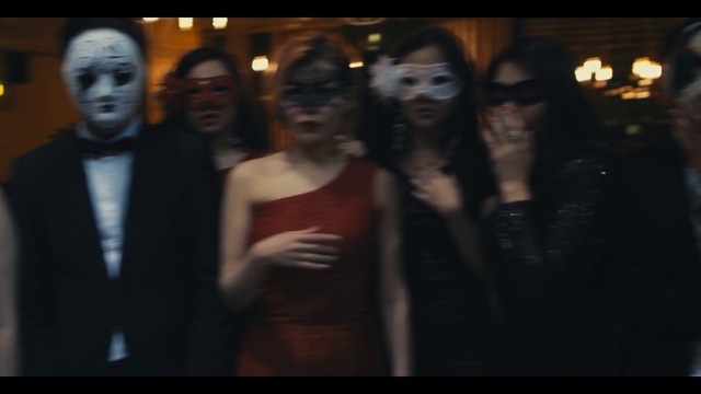 Video Reference: Outerwear, Flash photography, Entertainment, Midnight, Event, Fun, Darkness, Formal wear, Crowd, Fictional character