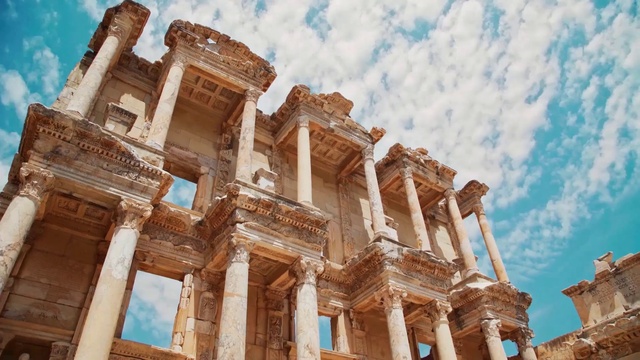 Video Reference: Cloud, Sky, Building, Blue, World, Temple, House, Facade, City, Column