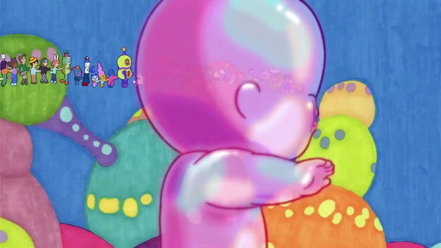 Video Reference: Organism, Gesture, Pink, Cartoon, Art, Magenta, Painting, Fun, Toy, Drawing