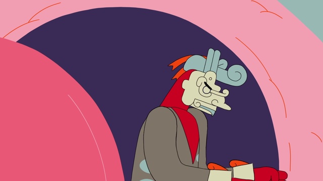 Video Reference: Vertebrate, Mammal, Gesture, Cartoon, Font, Art, Happy, Magenta, Fictional character, Drawing