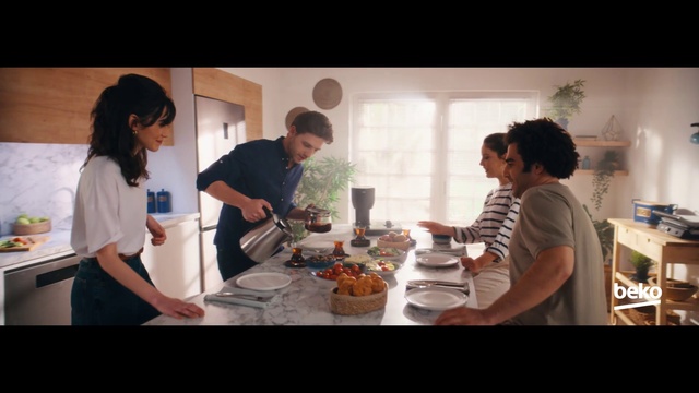 Video Reference: Table, Tableware, Food, Sharing, Interaction, Cuisine, Cooking, Plate, Window, Eyewear