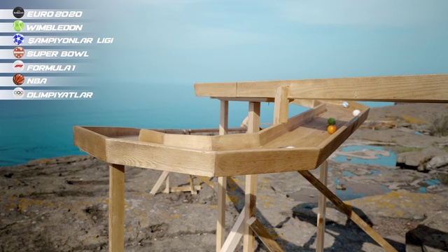Video Reference: Table, Furniture, Outdoor bench, Sky, Water, Cloud, Picnic table, Outdoor furniture, Outdoor table, Wood