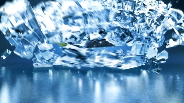 Video Reference: abstract, ice, glass, shards, reflection, blue, frozen, water, crystal, close-up, motion blur, texture