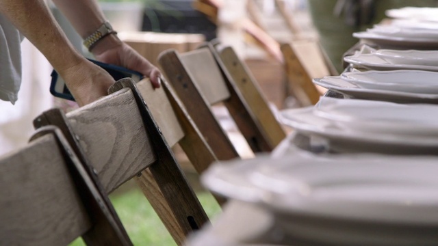 Video Reference: Table, Wood, Hardwood, Event, Chair, Cooking, Metal, Room, Art, Desk