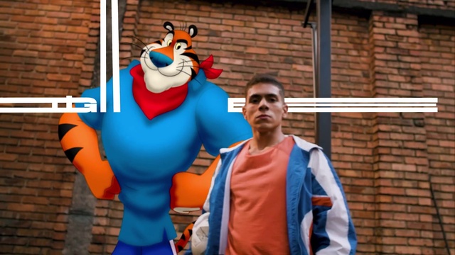 Video Reference: Happy, Orange, Gesture, Shorts, Interaction, Fun, Recreation, Glove, Mascot, Electric blue