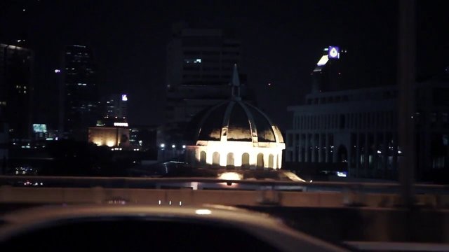 Video Reference: night, cityscape, skyline, urban, domed building, architecture, illuminated, downtown, dark, lights, building, travel, night view, metropolis