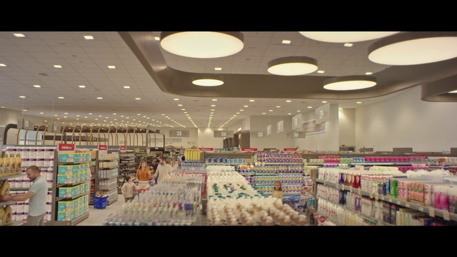 Video Reference: Shelf, Lighting, Interior design, Wall, Customer, Retail, Building, Ceiling, Shelving, Event