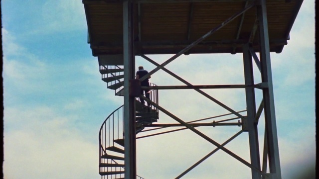 Video Reference: Cloud, Sky, Building, Electricity, Tree, Recreation, Pole, Plant, City, Metal
